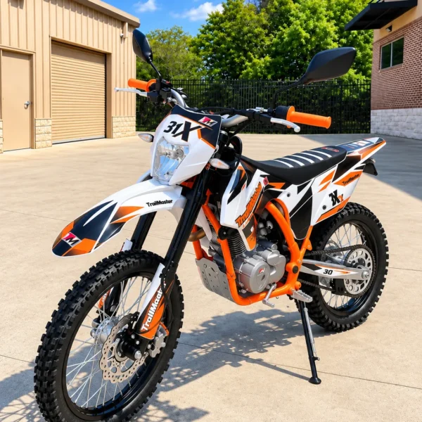 Trailmaster TM31X 223cc Deluxe Dirt Bike, LED Headlight, Electric and Kick Start (IN STORE)